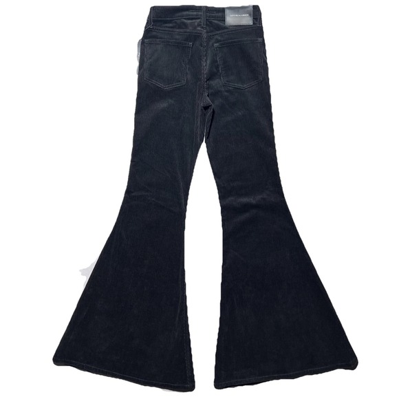 NWT Cout De La Liberte Super Flare Pants Womens 25 Black Corduroy Mid Rise - Picture 2 of 16